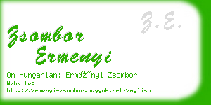 zsombor ermenyi business card